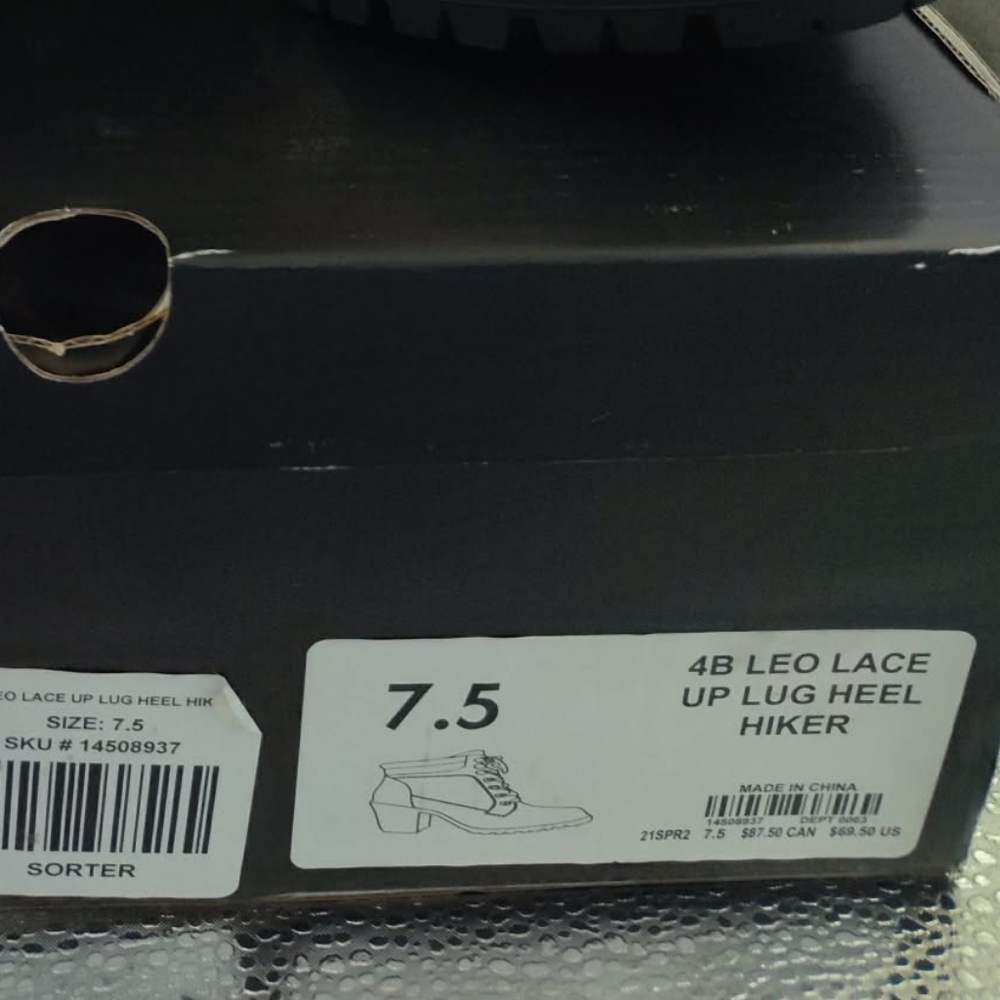Lace-Up Hiker Boot - Leopard Faux Suede (WW) - Picture 5 of 5